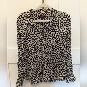 JCrew Silk Heart Blouse